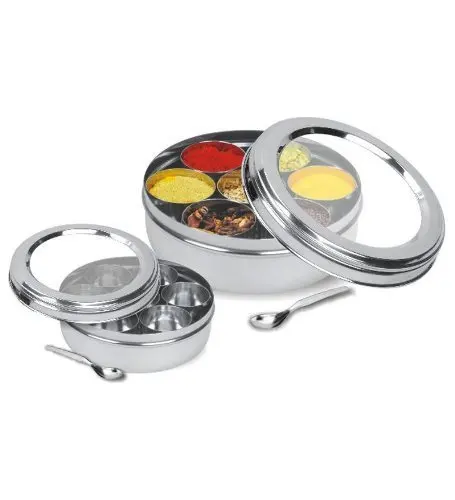 New Factory Arrival Stainless Steel Spice Set Indian Spice container set Seasoning Jar Spice Jar Rack Set