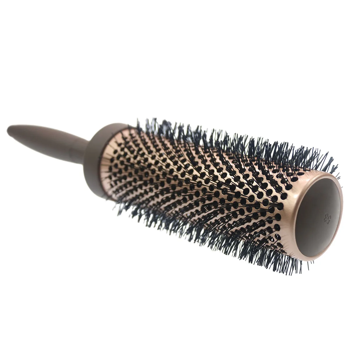 Private Label High Quality Nylon Bristle Styling Hair Brush Extra Long Barrel Brush Ceramic Round Hair Brush