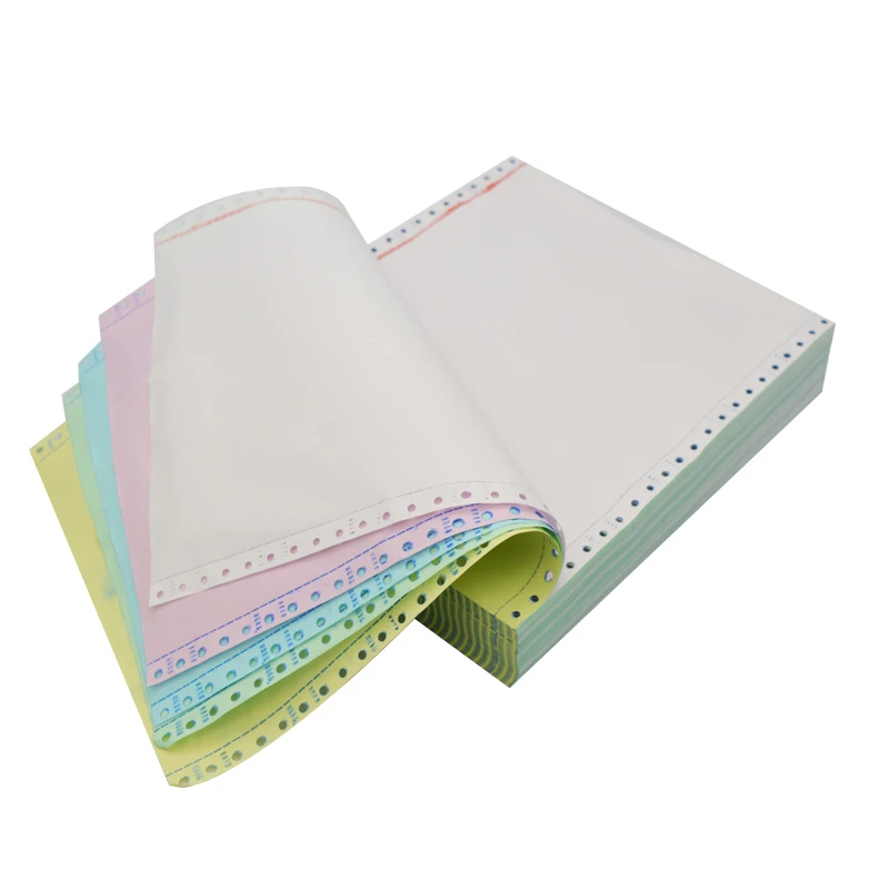 High Quality 9.5*11 NCR Carbonless Paper Computer Continuous Printing Paper all white 1600pages