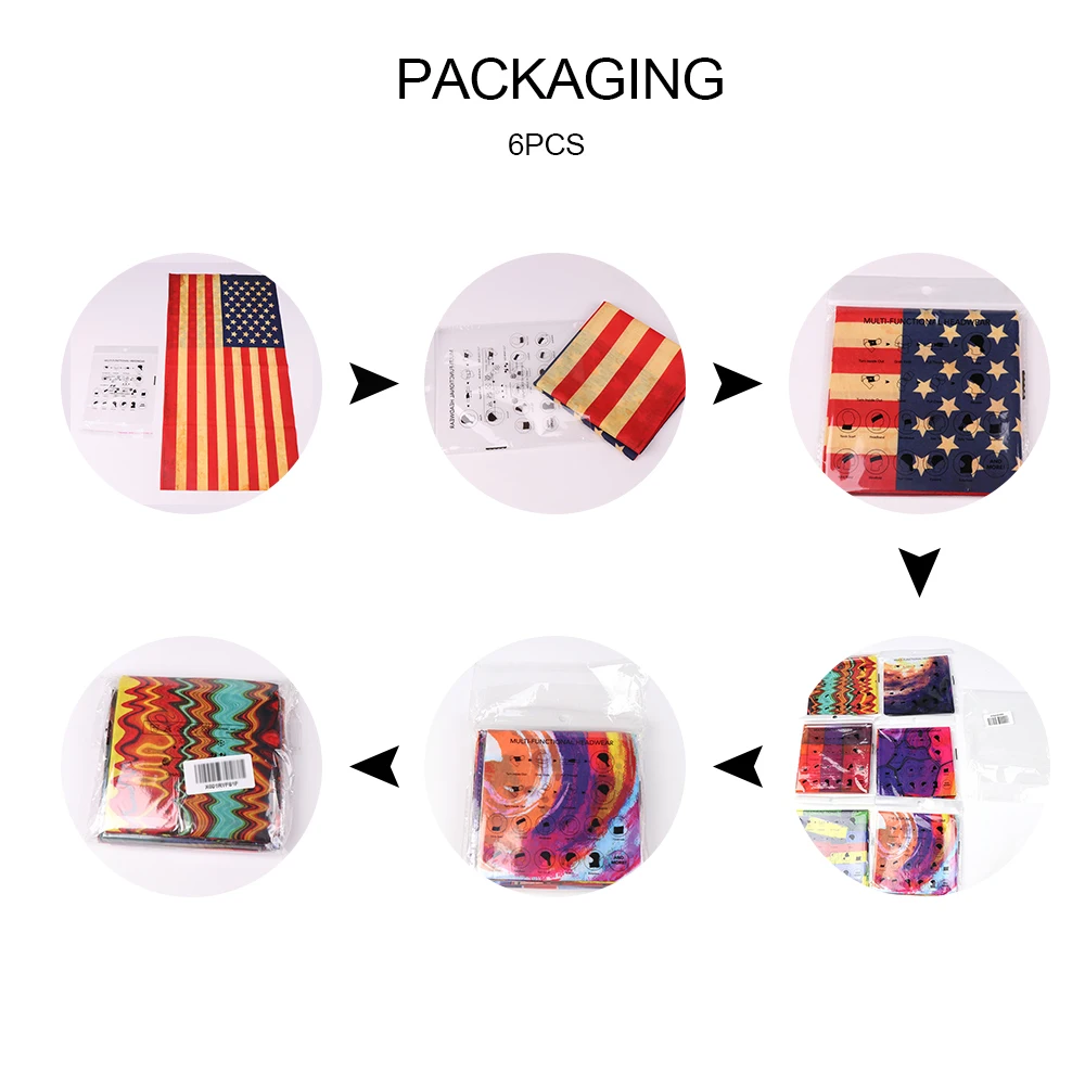 
Mixed Multi-Function Magic Seamless Head Bandanas Factory Outdoor Riding Sunproof Head Bandanas 