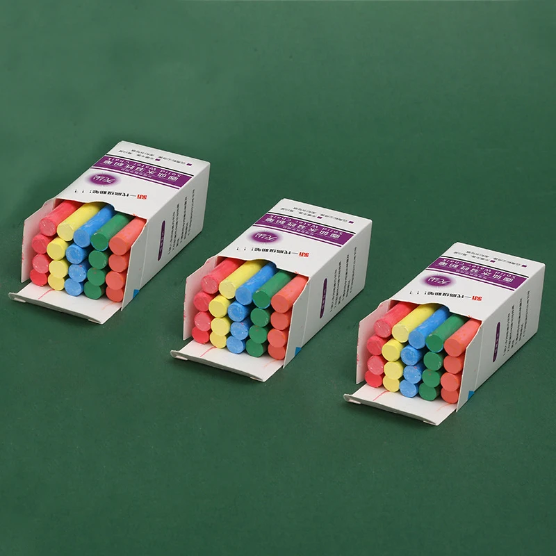 Top Sales White Colors Chalk Blackboard Erasable Paint 20Pcs  Colors Dustless Chalk For Kids Use