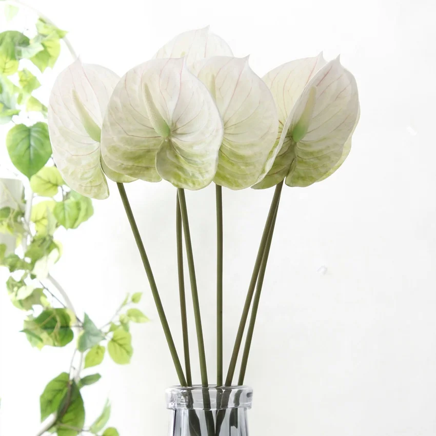 Hot sale Natural Artificial flowers Anthurium for wedding decoration
