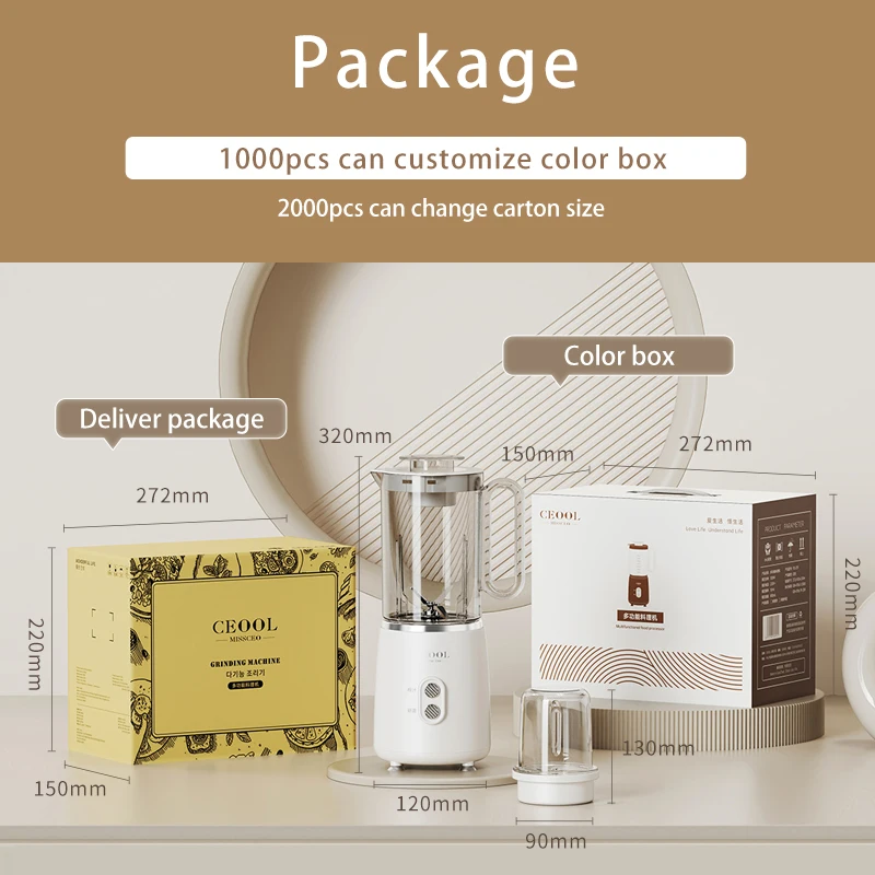 Hot Selling 2 in 1Mixer Chopper Electric Juicers Protein Dry Mill Mixer Food Blender Smoothie Blender