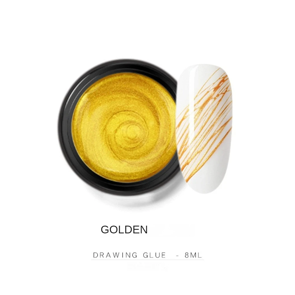 6 Color Spider Wire Gel Nail Polish 5ml Flower Drawing Painting Gel Creative Point To Line Nail Art Gel Polish Varnish Top Coat