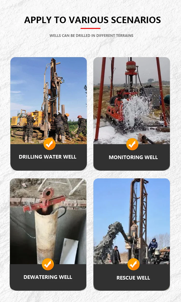 100M 300M 500M 600M For 200M Perforadora Pozos Borehole Drilg Water Well Drill Rig hine 5