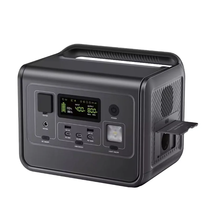 800W/512Wh portable power station for camping and outdoor power bank with factory price