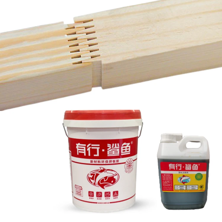 Waterproof two-component polyurethane adhesive assembling wood adhesive