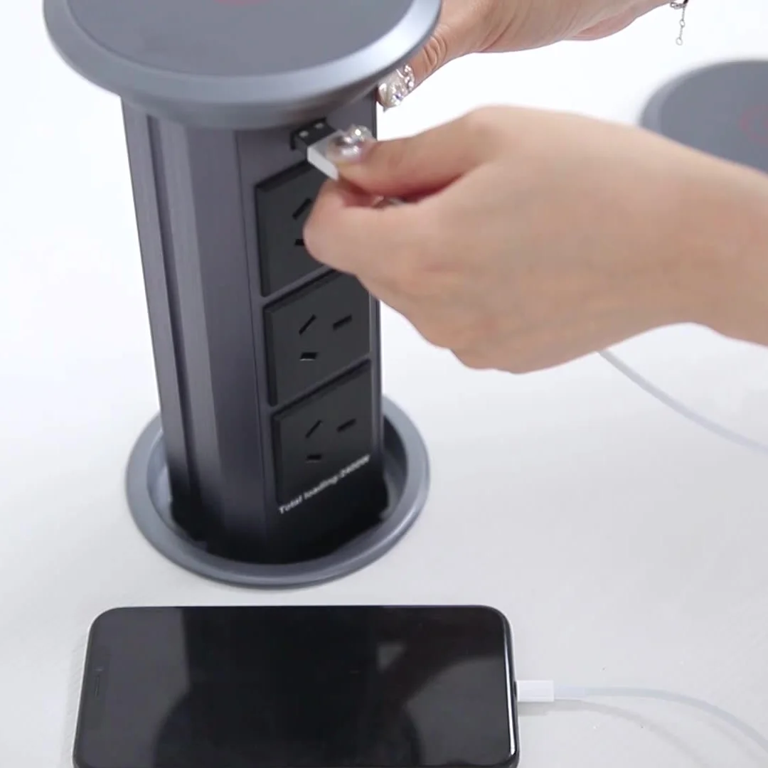 australia pop up socket electric sockets plug kitchen power socket outlets wireless charger for kitchen island meeting room