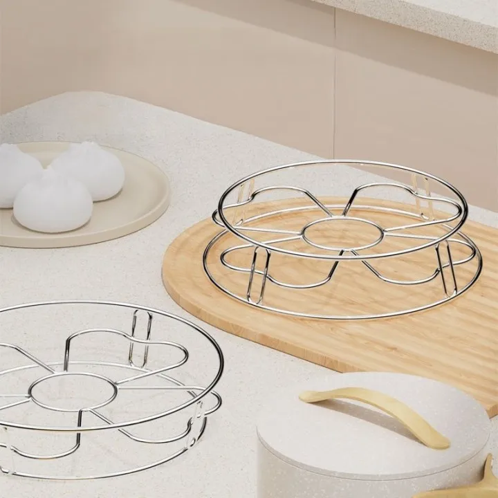 High Quality Round Cooking Racks Stainless Steel Wire Round Steamer Rack Cooker Steaming Baking Pot Stand Airfryer Grill