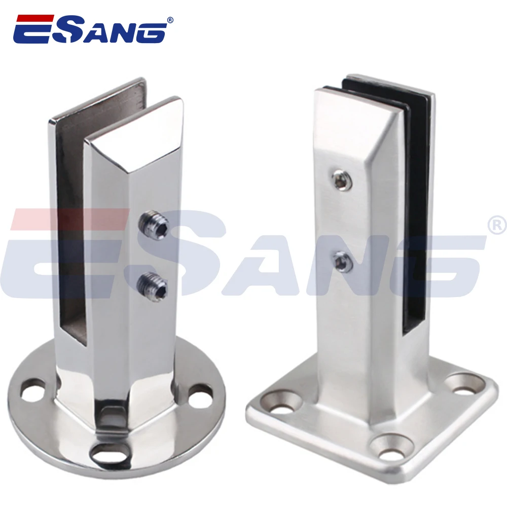 ESANG Pool Fence Gold 304 316 Stainless Steel Spigot Glass Railing Clamp For 8-12Mm Glass