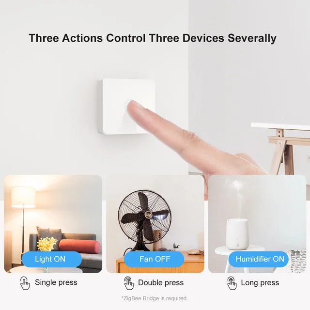SONOFF SNZB-01 Wireless Switch Smart Home Zigbee Version Handy Button Works With SONOFF ZigBee Bridge IFTTT eWeLink APP
