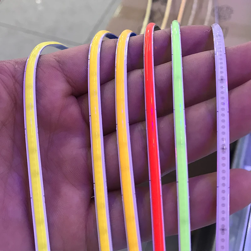 led strip light 12v cob 3mm 4mm strip light led dc 5v waterproof warm cold white 4000k 24v cob strip light