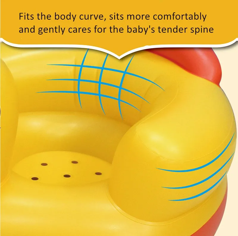 Cute Design Small Air Sofa Duck PVC Plastic Inflatable Chair for Kids