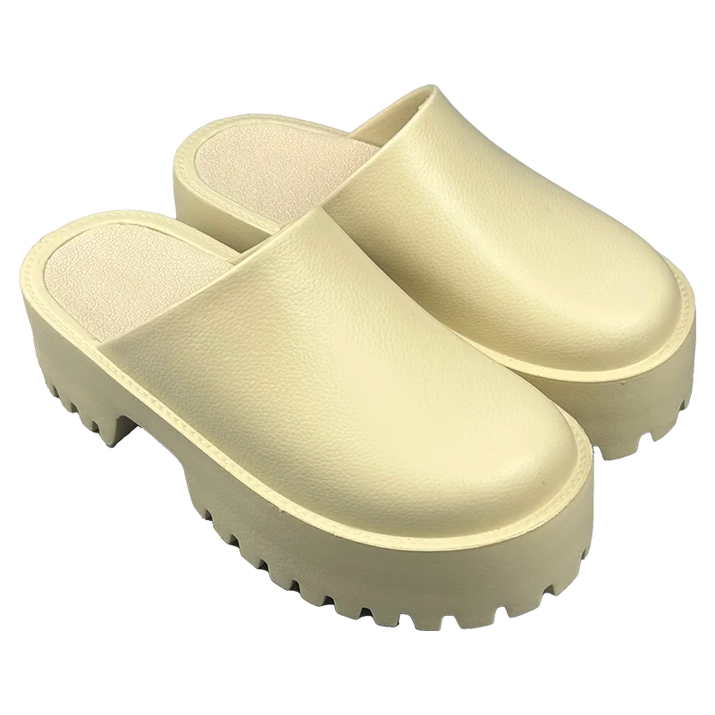 Custom High Quality Round Toe Slippers Ladies Indoor Platform Shoes Made from Environmentally Friendly Eva Material