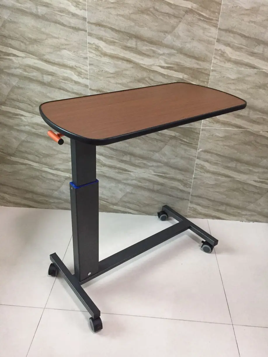 Good MOBT-PH-Q01 Hospital Mobile Muti-function Height Adjustable Dining Table Medical Ward Room Overbed Table