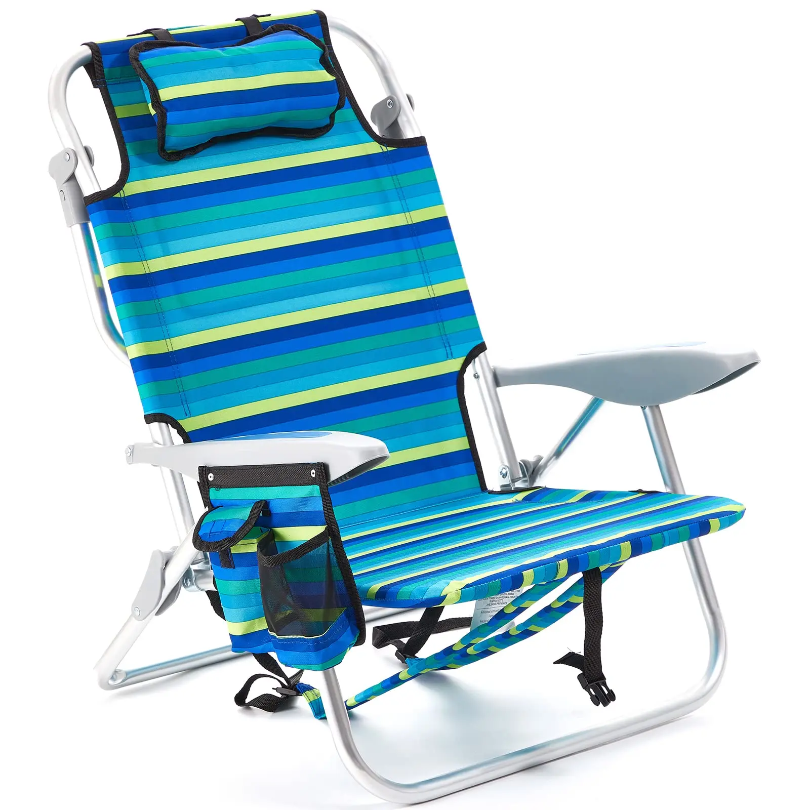 Wholesale Custom Outdoor Lightweight Foldable Camping Chair Portable Lounge Chair Adjustable Backpack Beach Chair With Logo