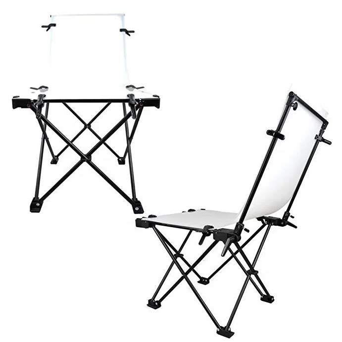 Professional large foldable adjustable photography photo studio chair shooting table