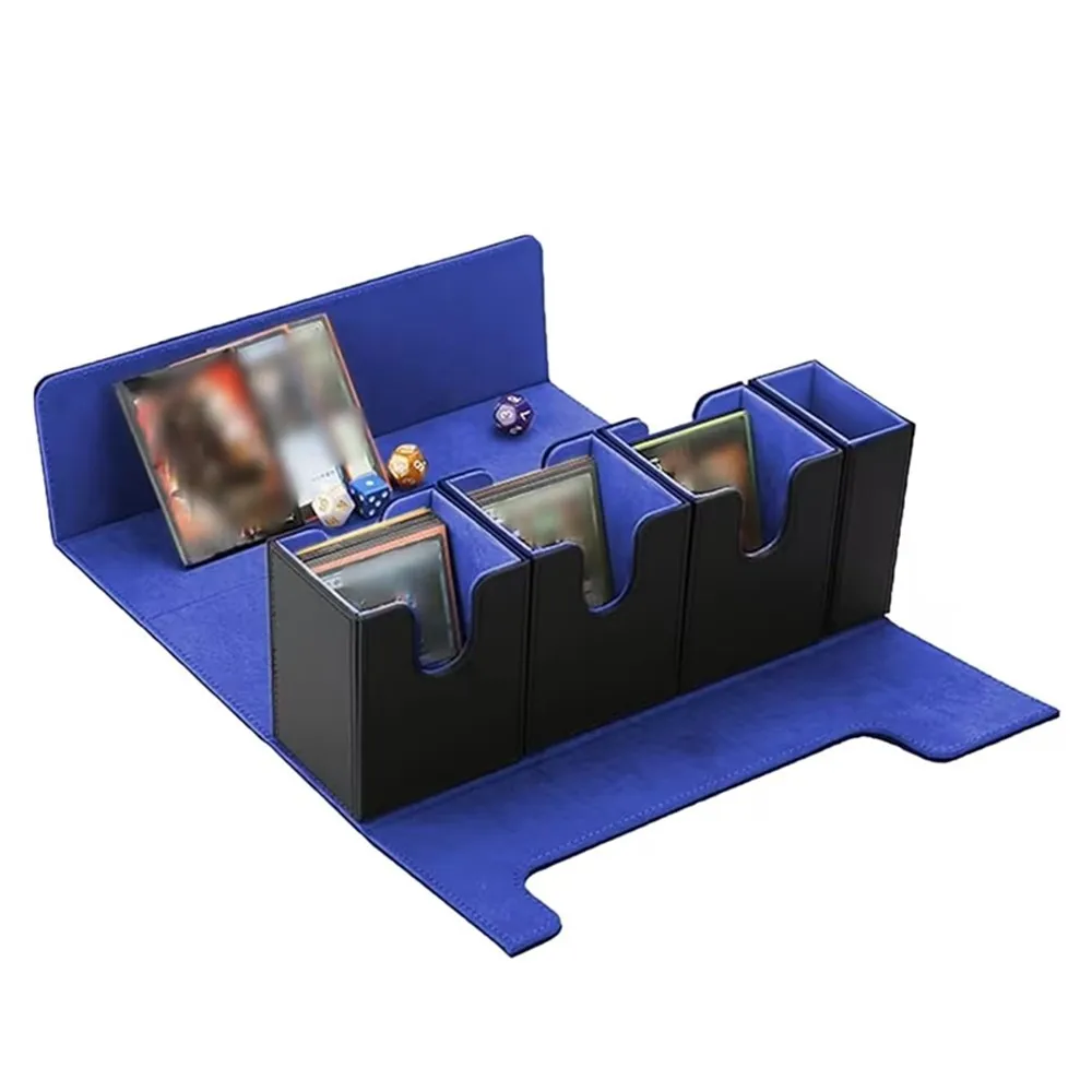 Luxury Pu Leather velvet 300+ cards 3in1magic trickstorage case box pouch for poker playing entertainment Game storage deck box