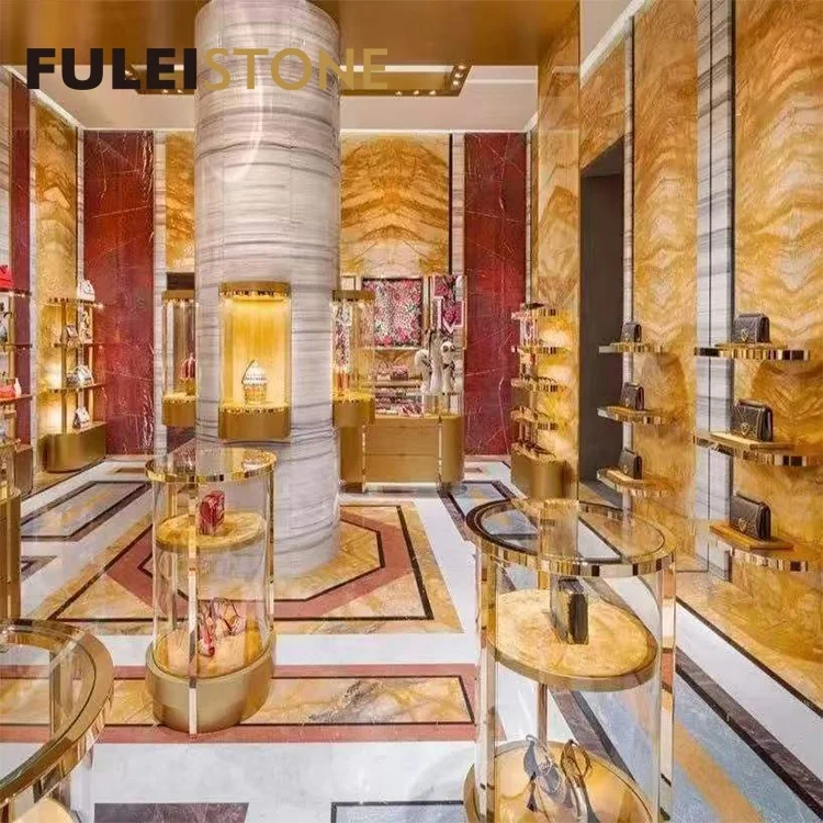 Natural Luxury Giallo Siena Marble Slab Polished Interior Wall Floor Table and Background Panel Decoration