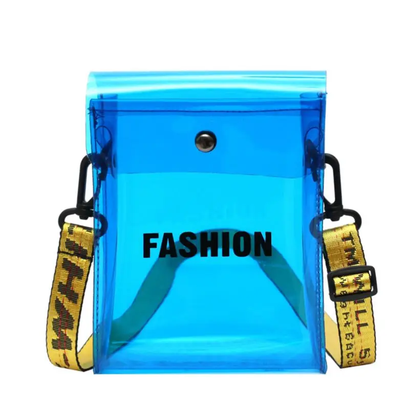 New fashion durable jelly pvc flap bag custom shoulder shopping bags