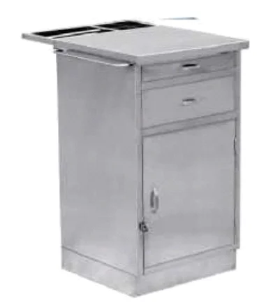 China Manufacturer Factory Direct Price Medical Overbed Cabinet Bedside Cabinet with Table