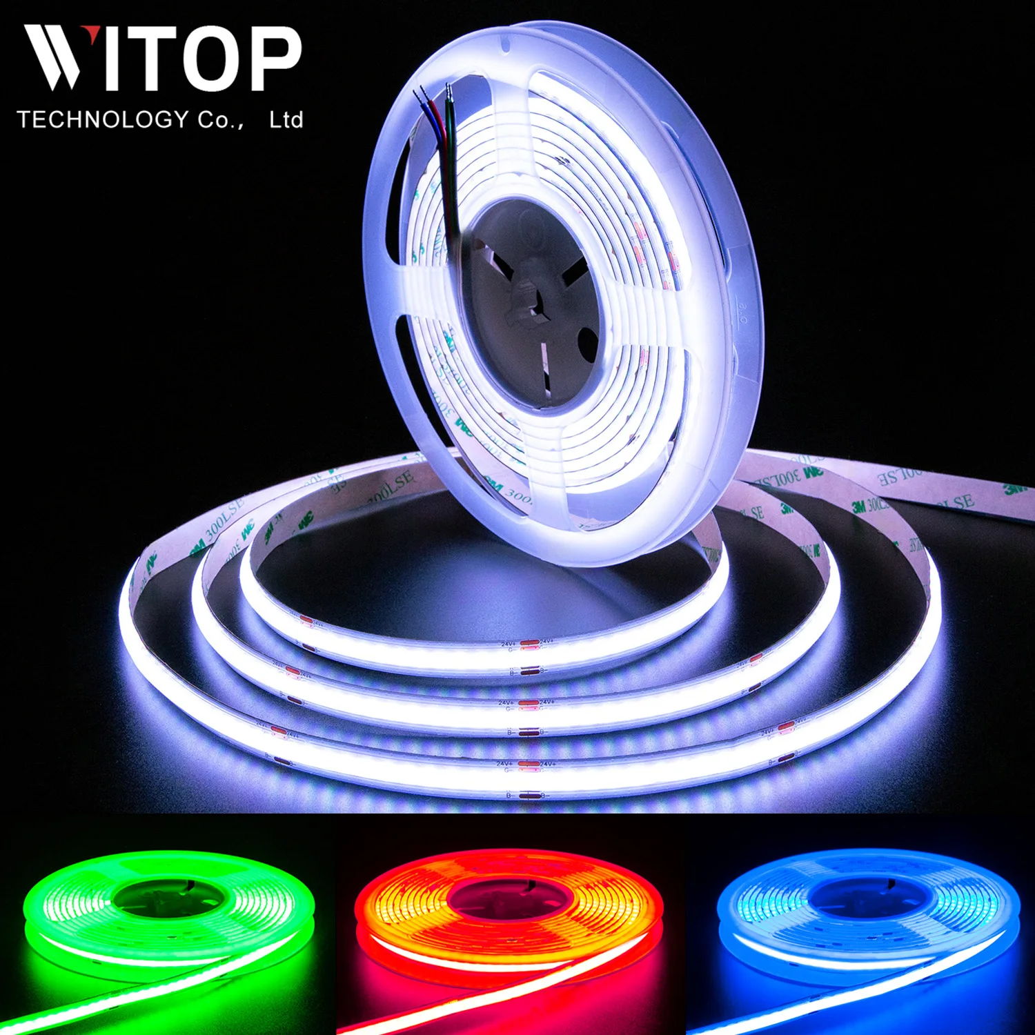 Cob DC24V 576D RGB светодиодные полосы с пультом дистанционного управления rgb Светодиодные Гибкие cob