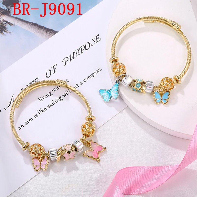 Wholesale European and American Fashion Luxury Girls Bracelet Stainless Steel Adjustable Bracelet Women