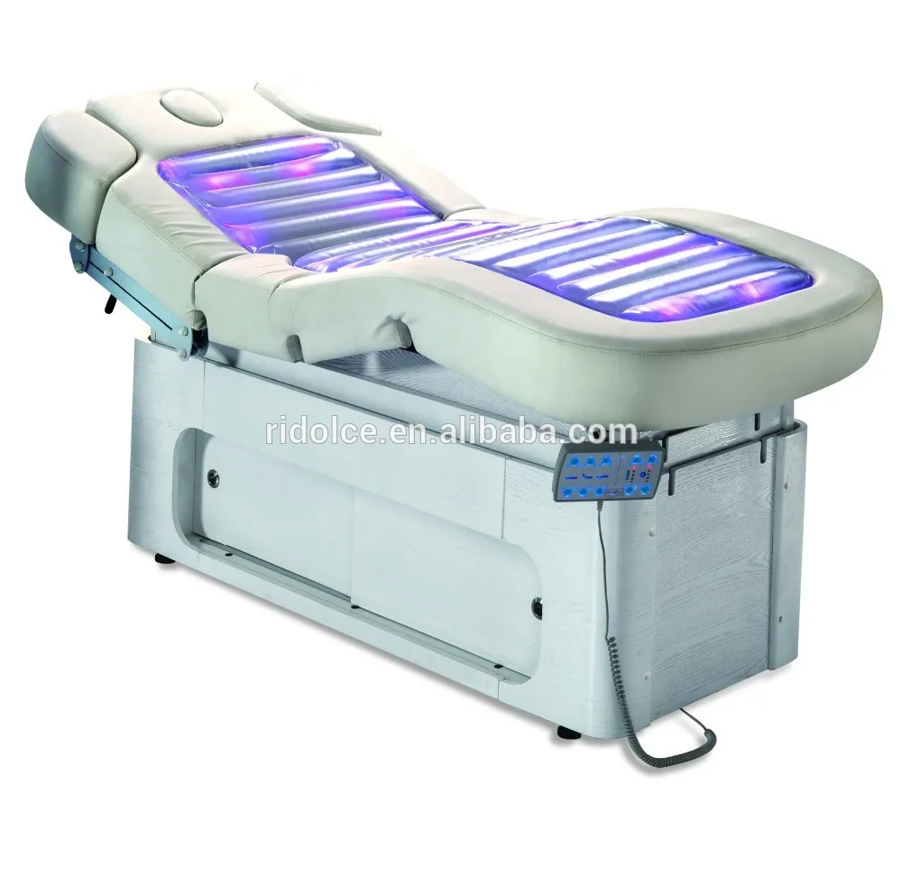 
Wholesale Electrical White Solid Wood base Electric Beauty SPA Massage Water Bed 