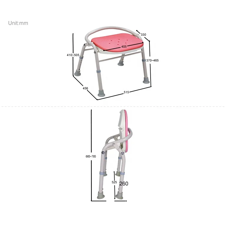 
High Quality Adjustable Folding EVA Seat Chairs For Bathing In The Shower 
