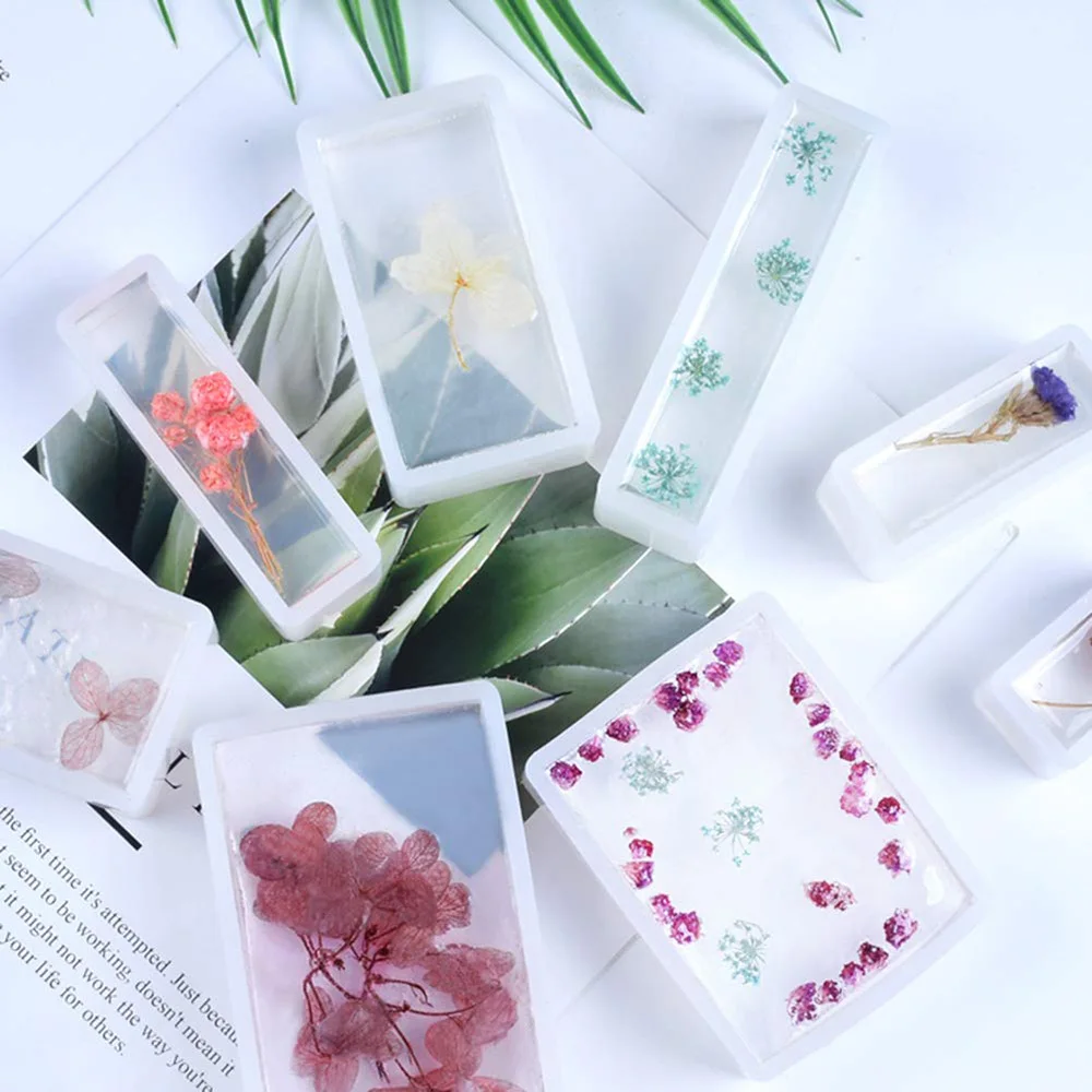 Silicone Resin Molds Epoxy 9 Pack Kit for Casting Epoxy Resin UV Resin Include Square Rectangle Moldes De Silicona