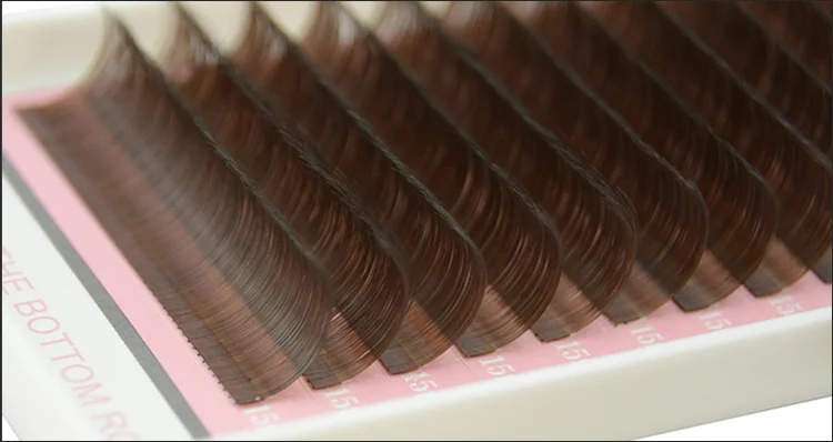 Real handmade 3d mink privte label brown eyelash extension J B C D curl