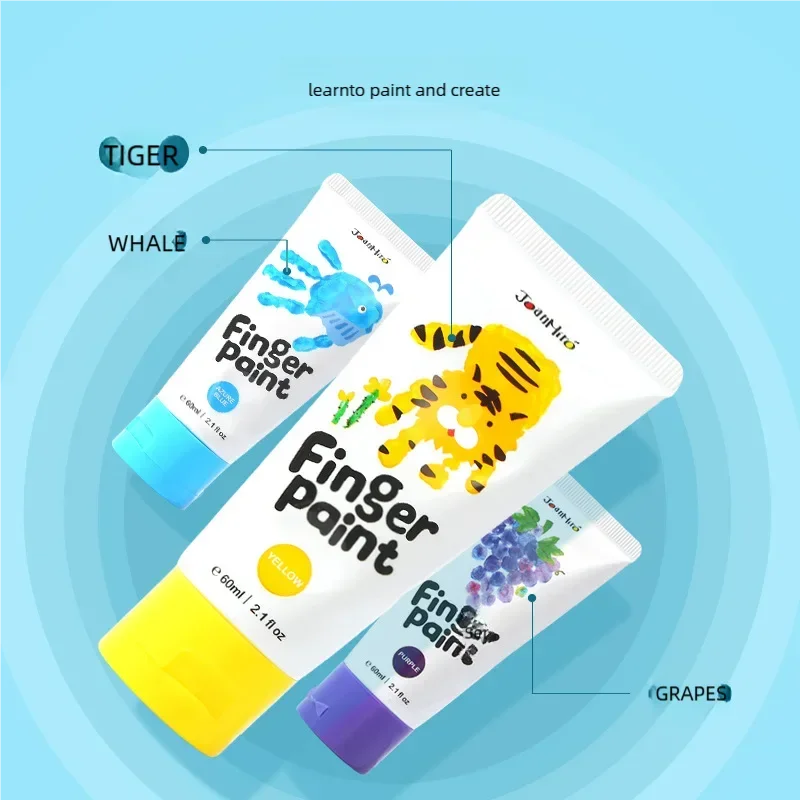 finger painting paint children graffiti watercolor painting set non-toxic washable paint Baby doodle set
