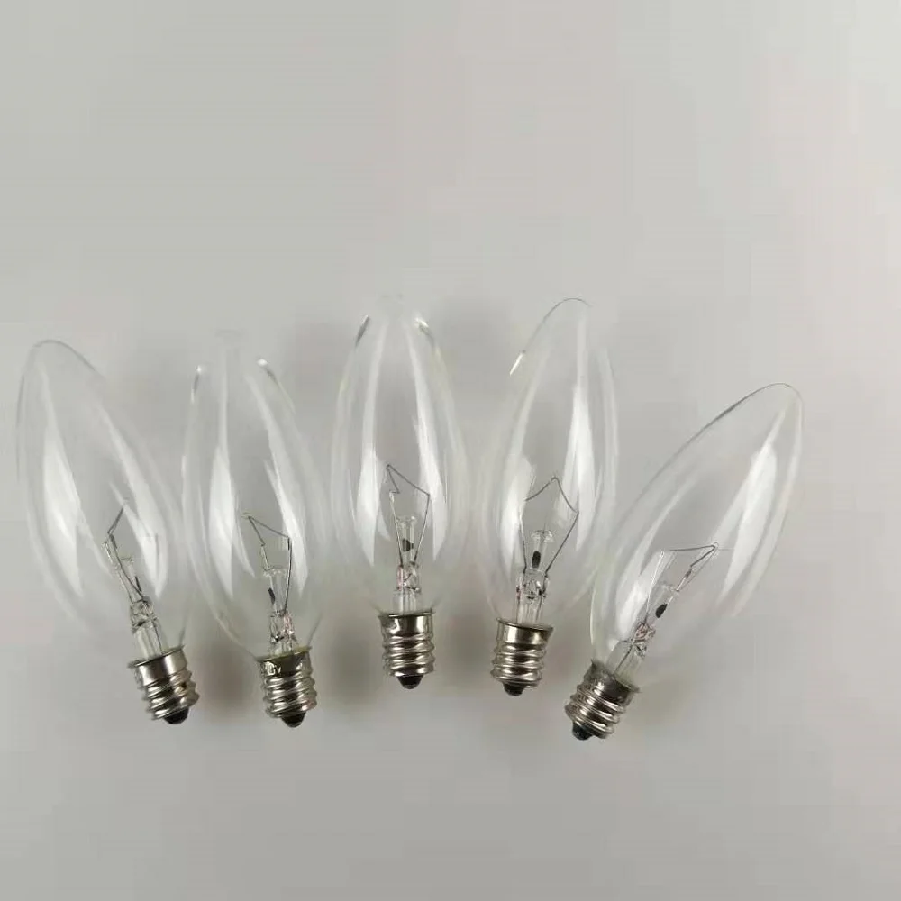 25W 40W candle bulb E12 E14 E26 E27 B22 modern chandelier light candelabra Tungsten Filament Incandescent Bulbs C35 C32 C26