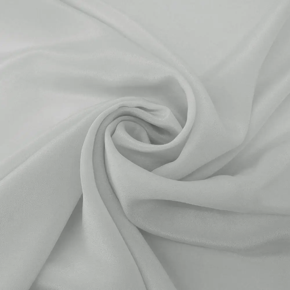 90 Colors in Stock Soft Natural White 100% Silk Crepe Fabrics for Sale