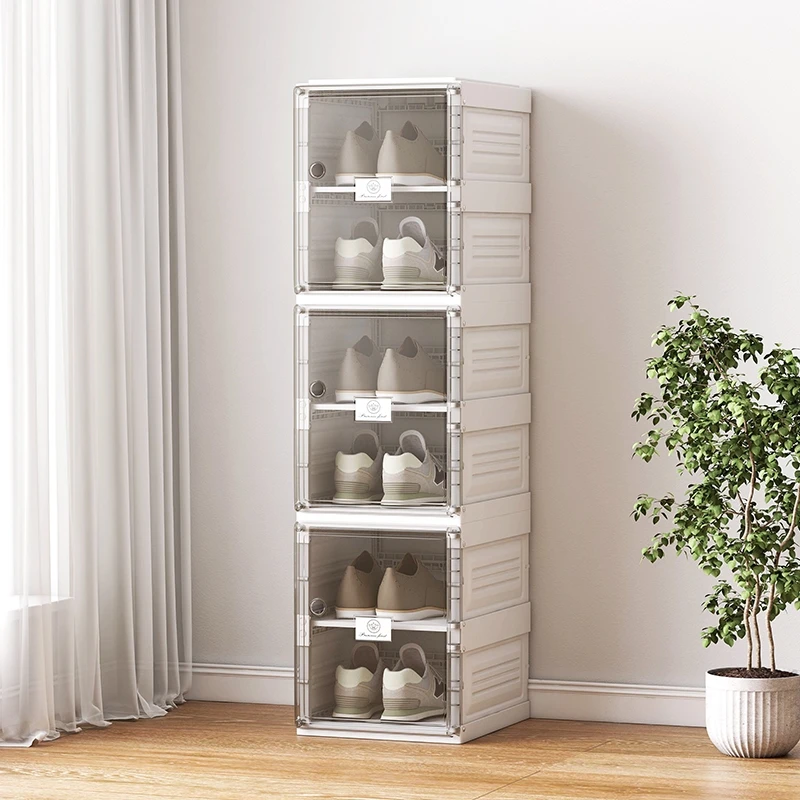 Hot selling shoe storage box transparent box storage sneakers con luce
