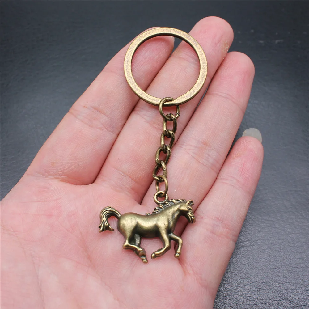 Blank logo animal shape Keyring metal horse to success offwhite keychain