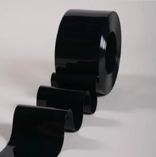 Manufacturer soft Normal and low temperature transparent color PVC ribbed strip curtain