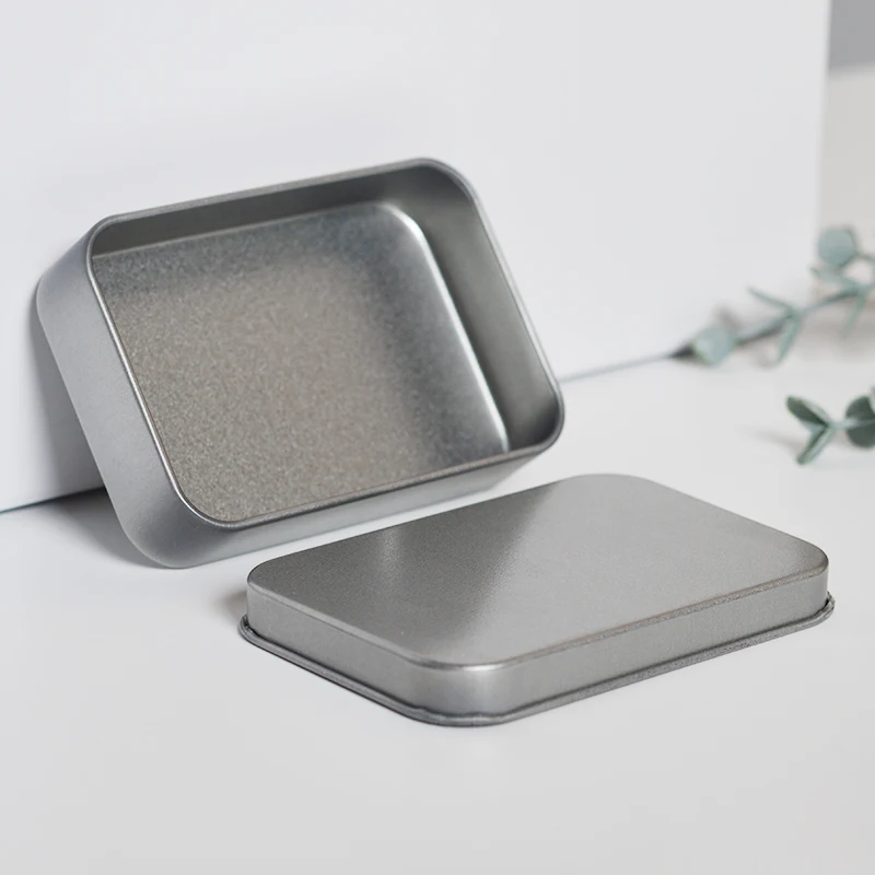 Wholesale Rectangle Tin Boxes USB Mini Metal Chewing Gum Packaging Tinplate Box With Window