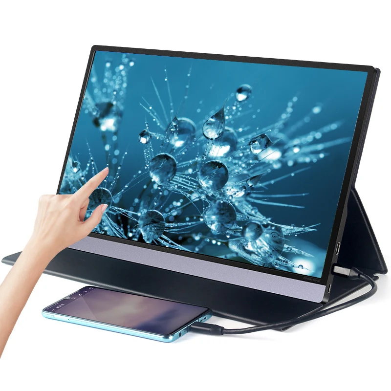 15.6 inch hd portable touch monitor 1080P mobile phone screen projection type-c one-line communication