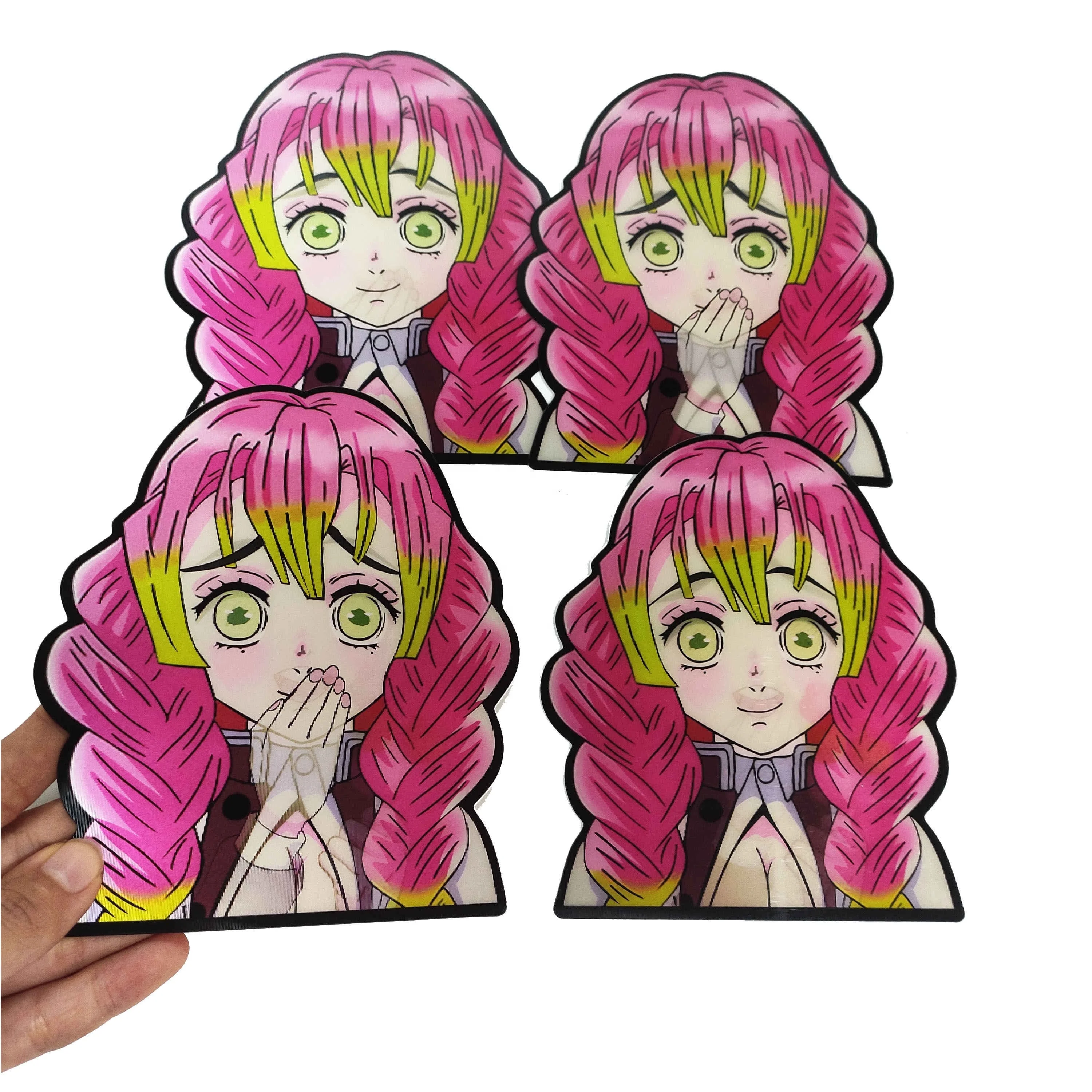 1000 дизайн оптовая продажа 3D аниме-наклейки с движением Jujutsu Kaisen DBZED Demon Slayer водонепроницаемые автомобильные наклейки