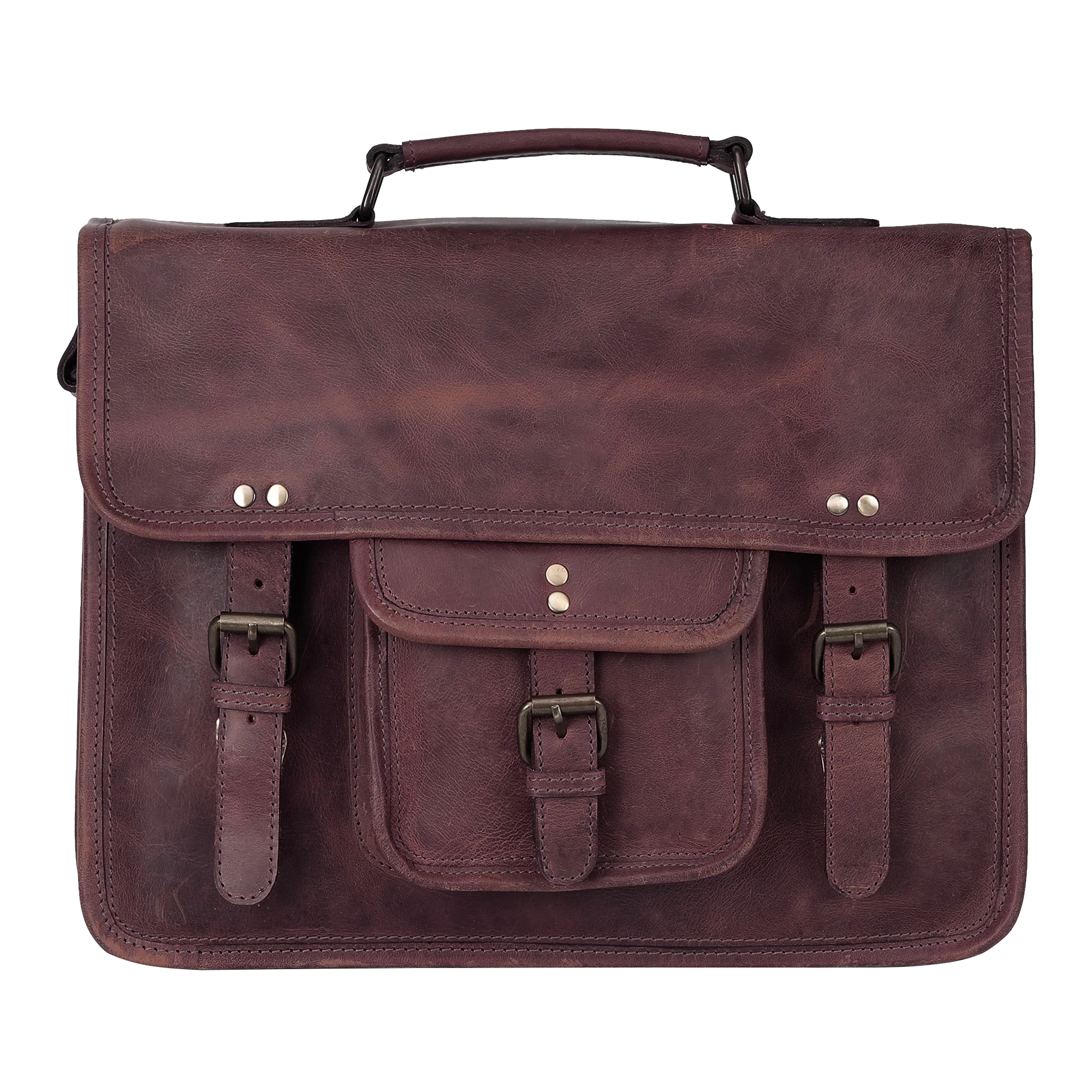 
Genuine Leather Crossbody Messenger Satchel Bag Business Work Laptop Briefcase Office College for Men Women 