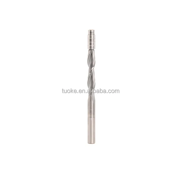 TUOKE TK1064 6.35mm shank bit 4 bearings solid carbide spiral router bits