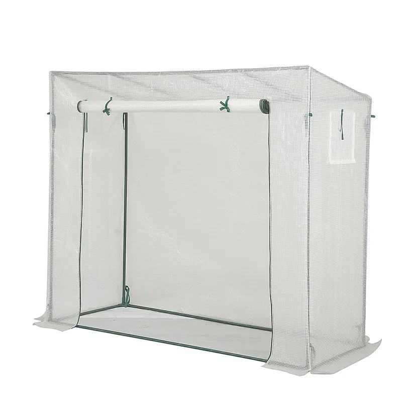 Agricultural Greenhouse Square Shape Galvanized Steel Frame & PE Cover Green / White color Greenhouse
