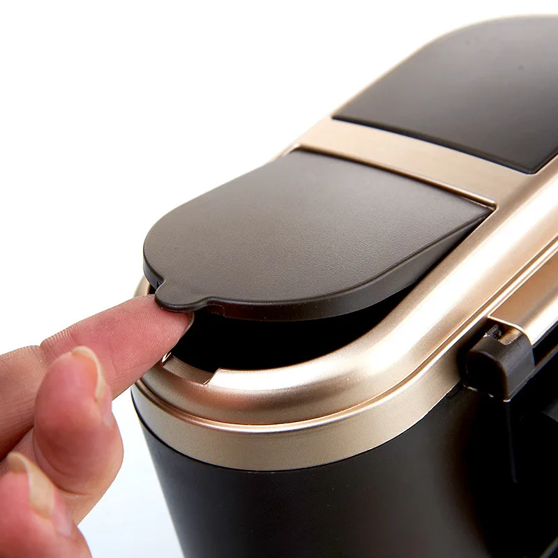 Mini Trash Can 3L Stainless Steel Waste Bin Car Garbage Can Desktop Trash Can With Double Lid