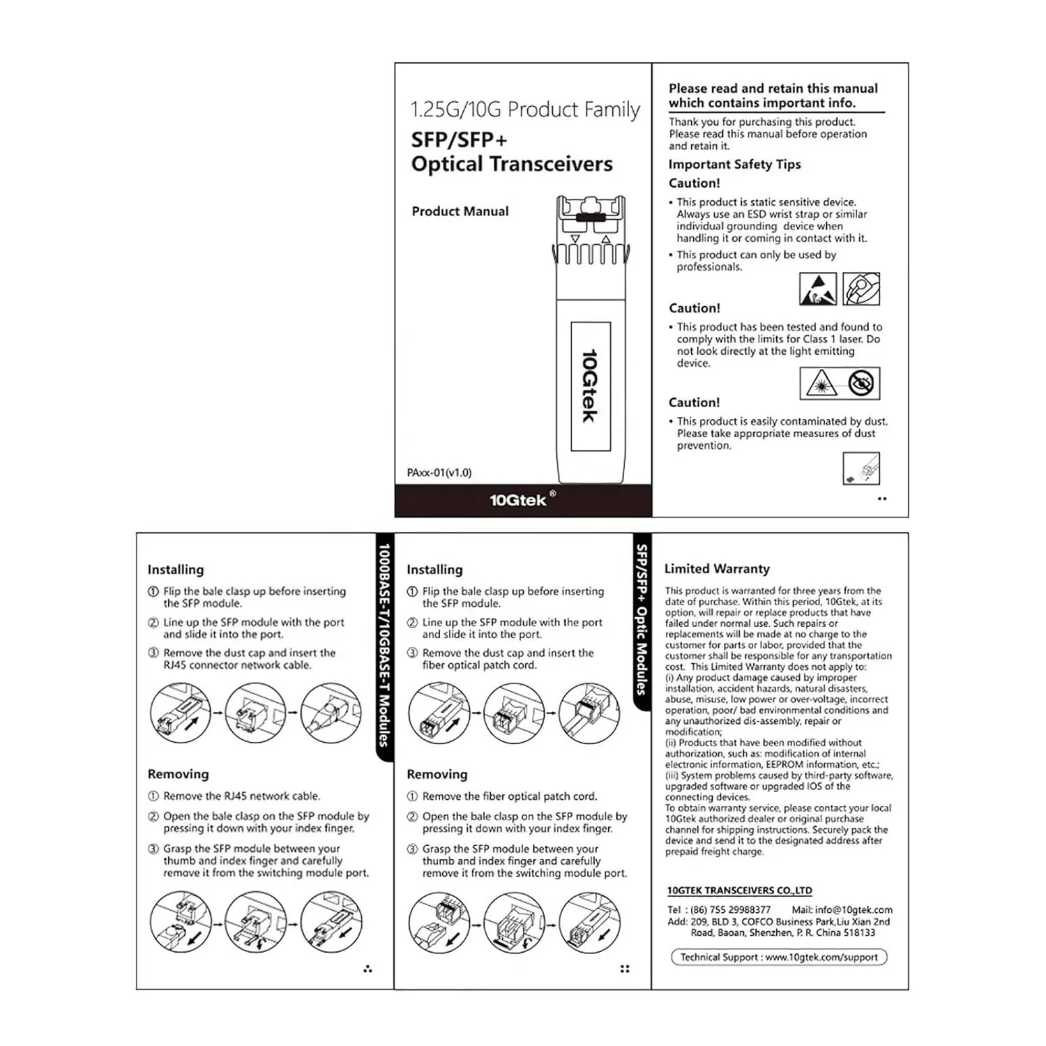 10GBase-SR SFP+ Transceiver, SFP 1270nm/1330nm SingleMode LC Module  up to 10KM Compatible with Ciscoi ,Netgear,D-Link and More