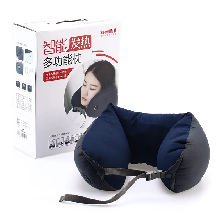 
Promotion U Shaped Neck Pillows Folding Personalized USB Heated Neck Travel Pillow 
