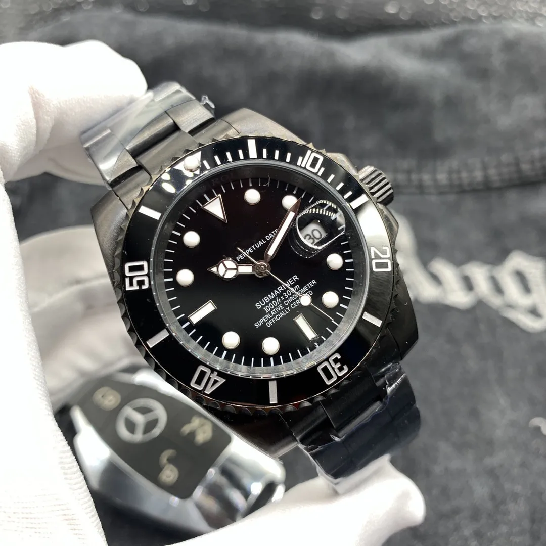 3A Quality Luxury Automatic Stainless Steel Sapphire Mirror Glass Roleables Explore Watches