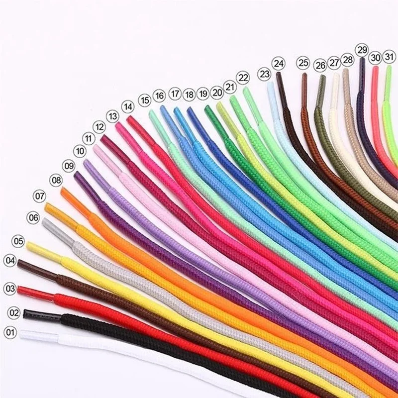 High Quality 42CM Long Round Shoelaces Shoe Laces Multiple Color Shoestrings Cords Ropes for Martin Boots Sport Shoes