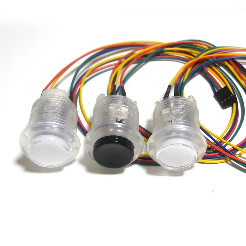 RGB Arcade Button LED Light 3.3V GoldLeaf Round Button Arcade Convex Top Plush Button for sale