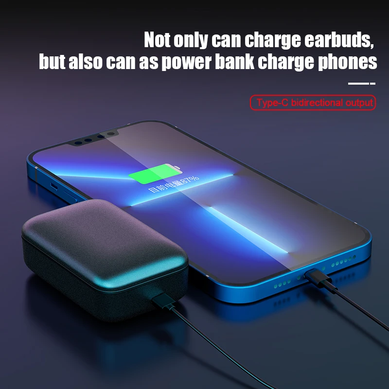 Новые поступления 2022, беспроводные наушники BT V5.3, шумоподавляющие наушники, водонепроницаемые TWS-наушники со светодиодной подсветкой и зарядным футляром 3350 мАч